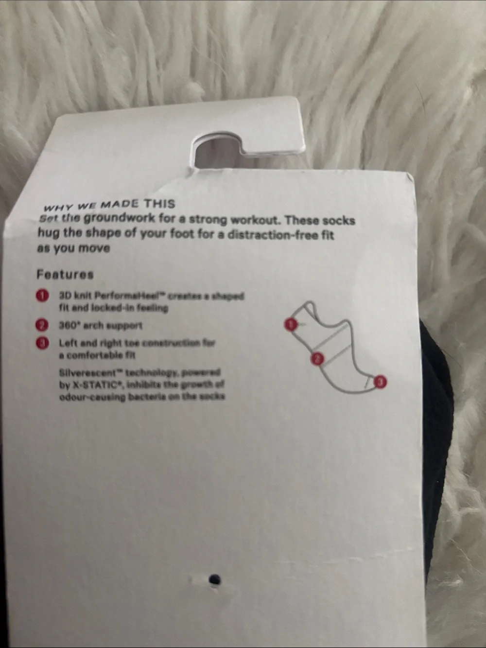 Lululemon Women’s Power Stride Tab Socks, Black, Size Large